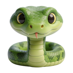 Playful Cartoon Snake Icon for Nature Projects