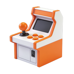 Retro Arcade Cabinet Icon - 3D Gaming Machine