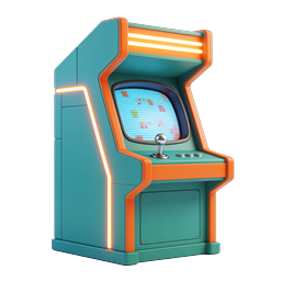 Icono de máquina arcade retro - gabinete de juego clásico 3D