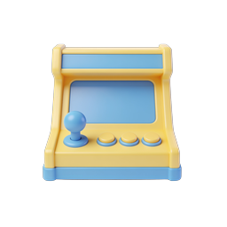 Retro Arcade Machine Clay Icon - 3D Gaming Illustration