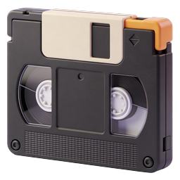 Retro Cassette Tape Icon - Vintage Audio 3D Render