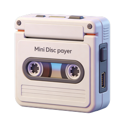 Retro Cassette Player Icon - Vintage Audio 3D