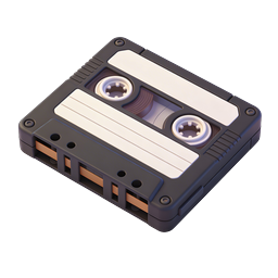 Retro Cassette Tape 3D Isometric Icon