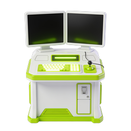 Retro Futuristic Computer Terminal Icon | 3D Gaming Workstation