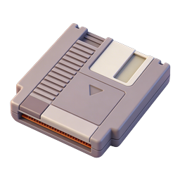 Ícone 3D de Cartucho de Jogo Retrô | Gaming Clássico