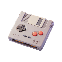 Retro Game Cartridge Icon - Classic NES Style 3D