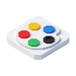 Retro Game Controller Isometric 3D Icon
