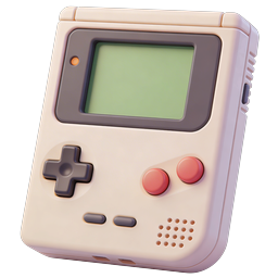 Retro Handheld Game Console 3D Icon
