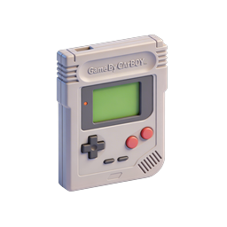 Console de jogos portátil retrô – ícone 3D – jogos clássicos