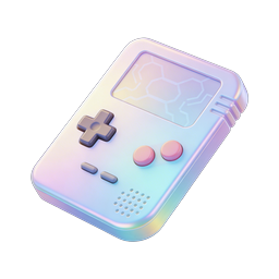 Holographic Retro Gameboy Handheld Console Icon