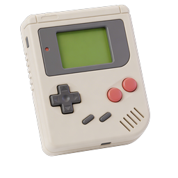 Retro Handheld Gaming Console Icon - Classic Portable Game