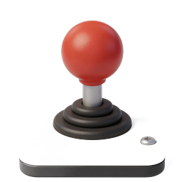 Retro Arcade Joystick Controller 3D Icon