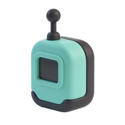 Retro TV Device Icon - 3D Clay Style Mint Green Television