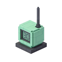 Retro TV Display Icon - Isometric Pixel Art Television