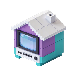 Retro TV Icon - Nostalgic Pixel Art Design