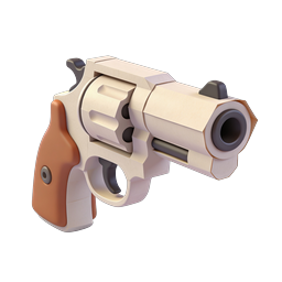 Ícone 3D de revólver estilizado - Arma do Velho Oeste
