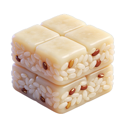 ไอคอนขนมข้าวแท่ง - ภาพประกอบอาหารเอเชีย 3D
