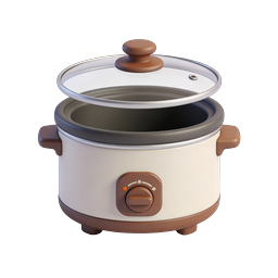 Rice Cooker Kitchen Appliance Icon - 3D Render