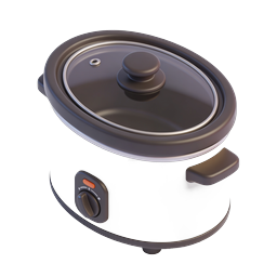 Modern 3D Rice Cooker Kitchen Appliance Icon