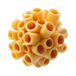 Иконка группы пасты ригатони - 3D иллюстрация итальянской еды