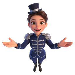 Ringmaster Character Icon - 3D Cartoon Circus Master