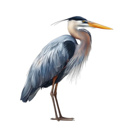 Elegant Heron Icon for Nature Projects
