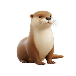可愛いカワウソのアイコン - 自然プロジェクト向けの遊び心あふれる動物イラスト