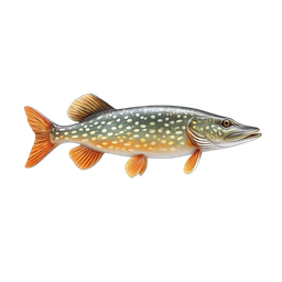 Elegant Pike Fish Icon for Nature and Fishing Content
