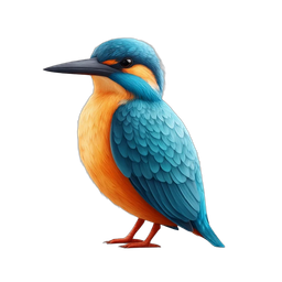 Colorful Kingfisher Bird Icon for Nature Lovers