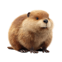 Adorable Beaver Icon for Nature Themes