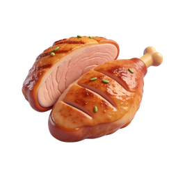 Realistic Grilled Meat Icon for Food Projects