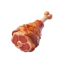Appetizing Cooked Meat Drumstick Icon for Food Projects
