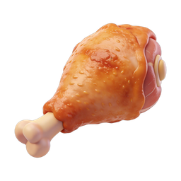 Fried Chicken Icon for Food Menus and Apps