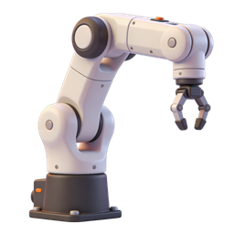 Modern Robotic Arm Icon for Automation and Technology