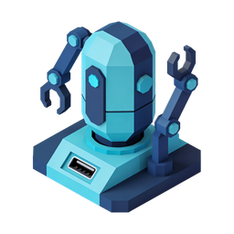 Futuristic Robot Arm Icon for Technology Projects