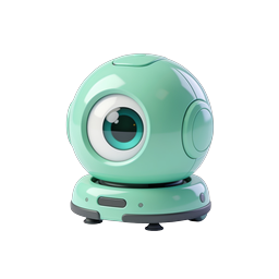 Robot Camera 3D Icon – Cute AI Tech Device