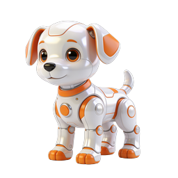 Cute Robot Dog Icon - AI Companion Mascot