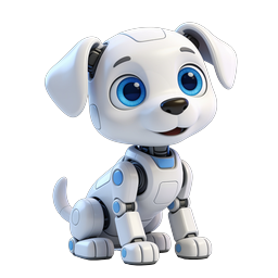 Cute Robot Dog AI Companion Icon | 3D Rendered