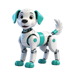 Friendly Robot Dog 3D Icon - AI Companion Mascot