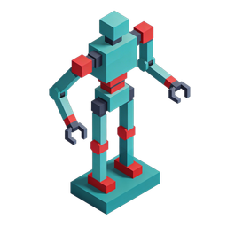 Eye-Catching Robot Figure Icon for Tech Projects