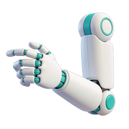 Futuristic Robot Hand Icon - 3D AI Technology