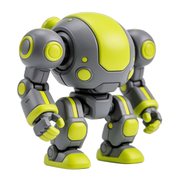 Futuristisches Roboter-Mech-Spielzeug 3D-Icon Design