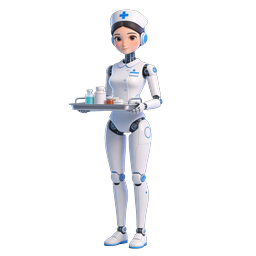 Robot Nurse Icon - AI Healthcare 3D Character