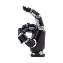 Roboterhand OK-Geste Icon - 3D Carbonfaser