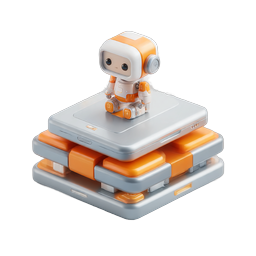 Friendly Robot on Stacked Devices Tech Icon