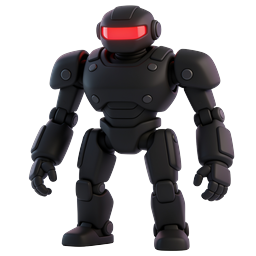 Futuristic Robot Warrior 3D Icon | Tech & AI Design