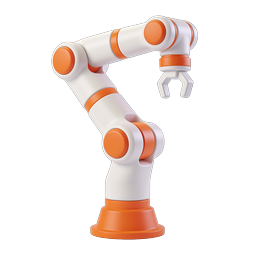 3D Robotic Arm Icon - Automation & AI Technology