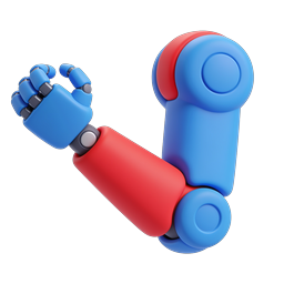 3D Robotic Arm Fist Icon - AI & Automation