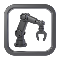 Robotic Arm Icon | 3D Automation Technology Icon
