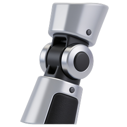 Robotic Arm Joint Icon - Metallic Tech Symbol